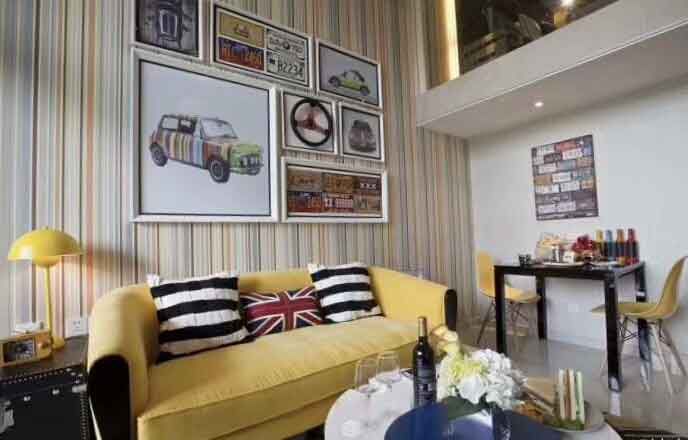 北京裝修案例54平米英倫風小復式